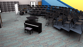Middle/High School Band Room - Overall View